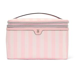 Victoria's Secret Express Train Case Pink Heritage Stripe OS NEW